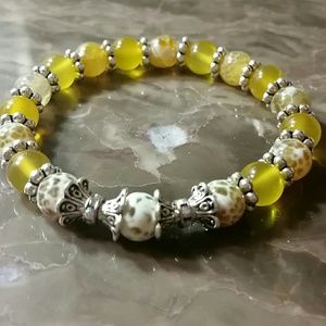 Wow! Beautiful Natural Stone Bead Bracelet!